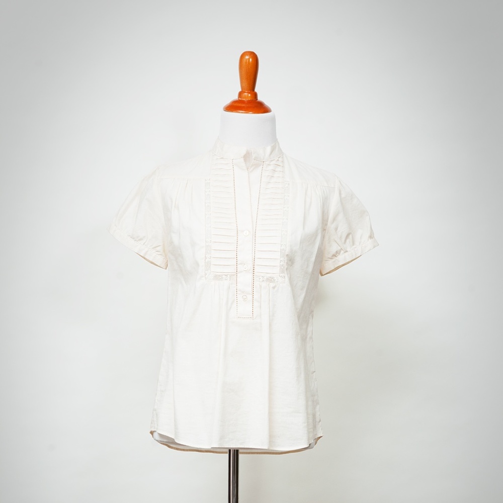 GAP top with tuxedo/pin-tuck detail